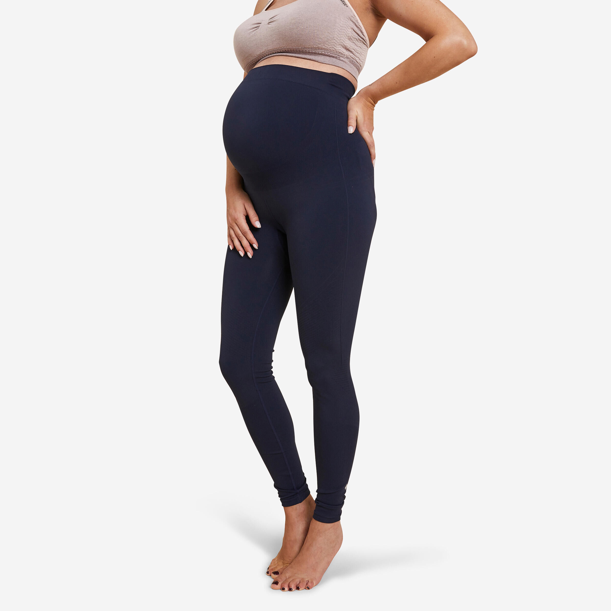 KIMJALY Prenatal Yoga Leggings - Navy Blue