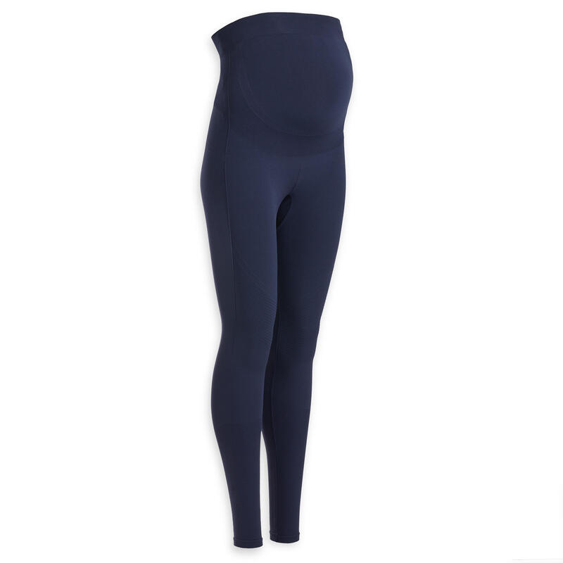 Leggings premaman yoga senza cuciture traspiranti blu