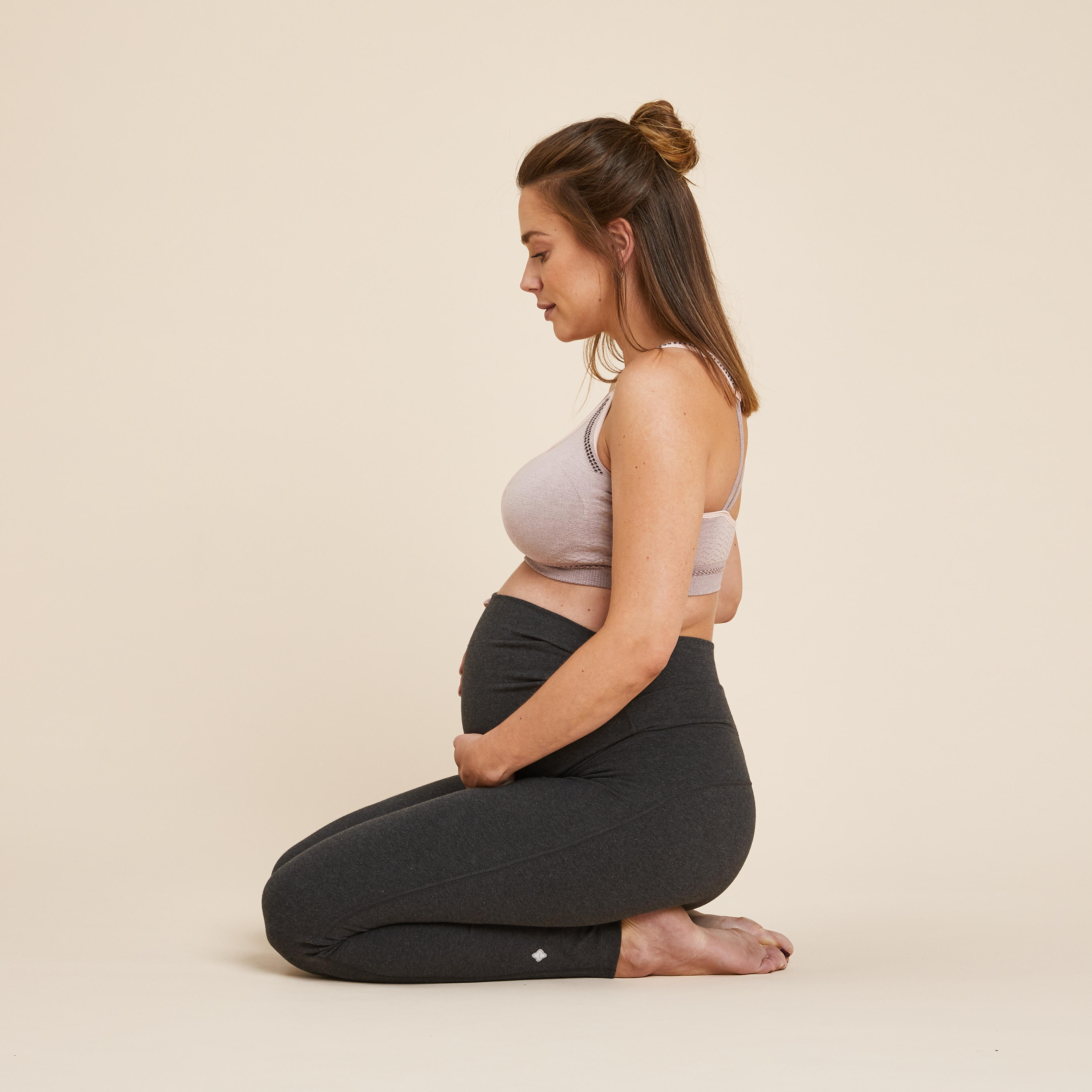 Maternity Gentle Yoga Leggings - Black - Decathlon
