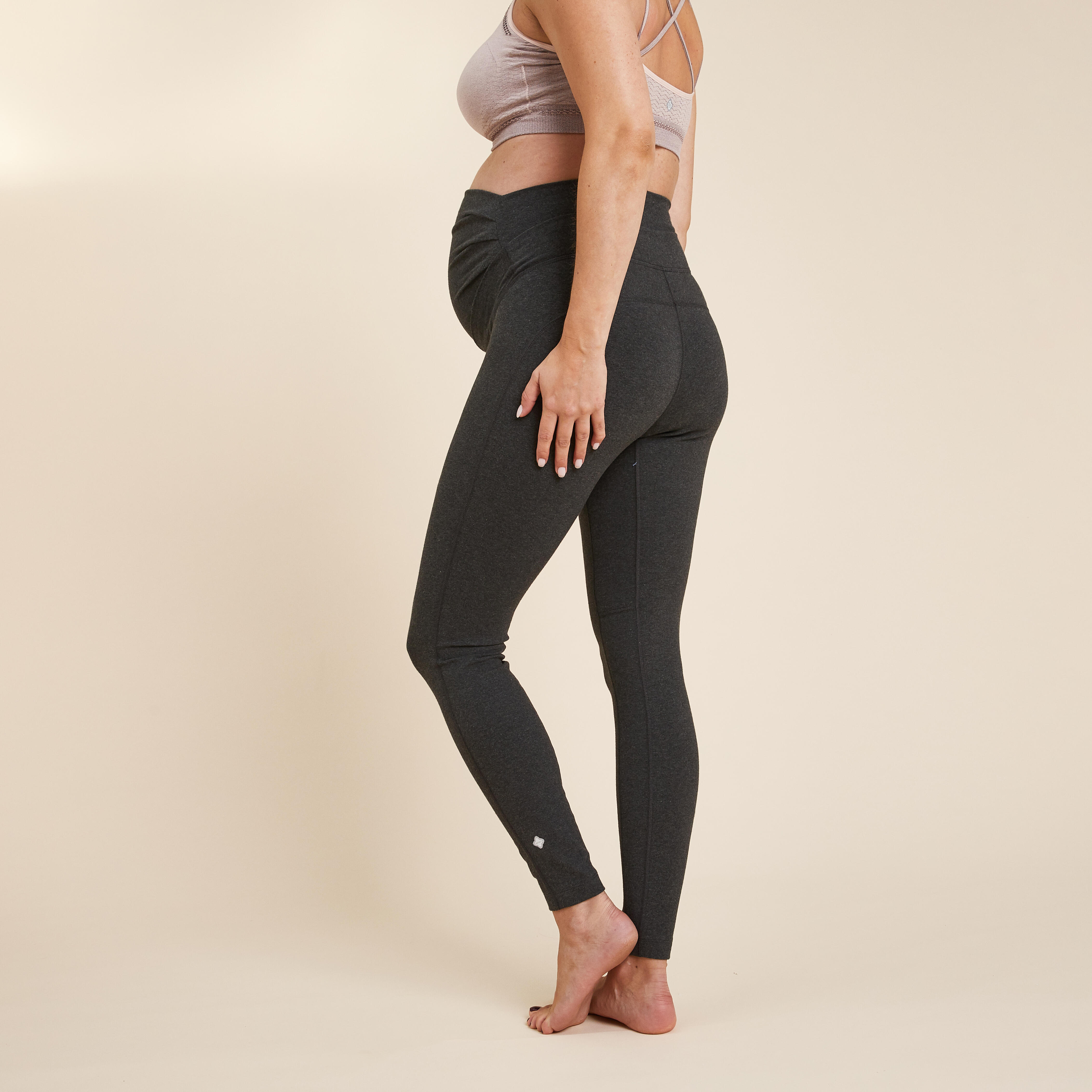 Zwangerschapslegging voor zachte yoga ecodesigned gemêleerd | KIMJALY |  Decathlon.nl
