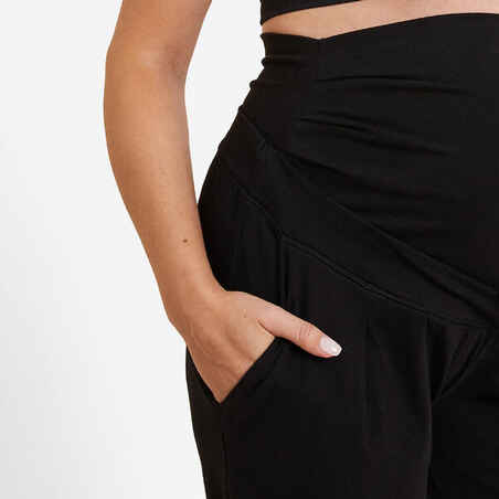 Moteriškos prenatalinės jogos kelnės, juodos