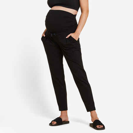 PANTALÓN MATERNAL DE ALGODÓN PARA YOGA NEGRO