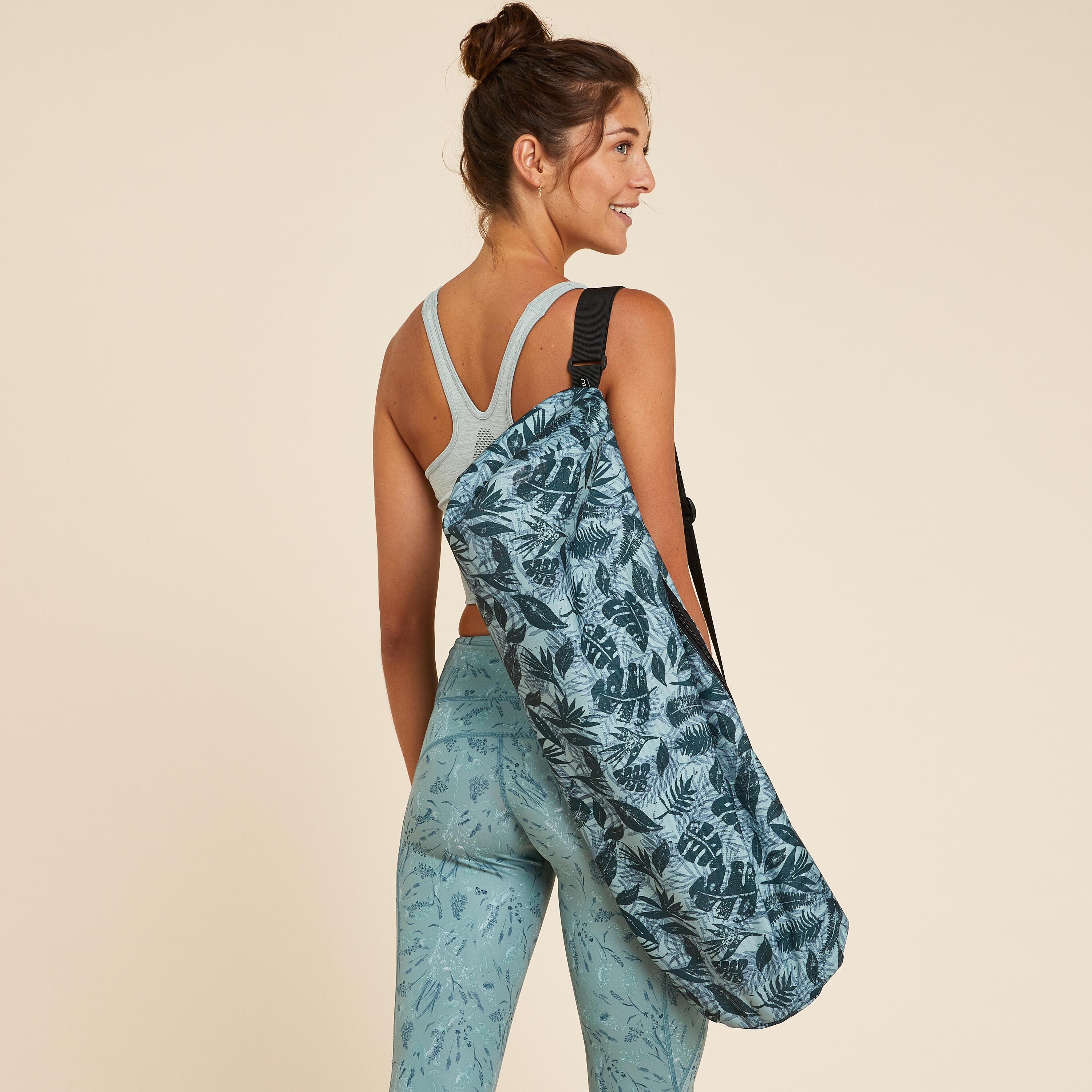 Yoga Mat Bag 23 L - Palm Tree Green Print 2/4