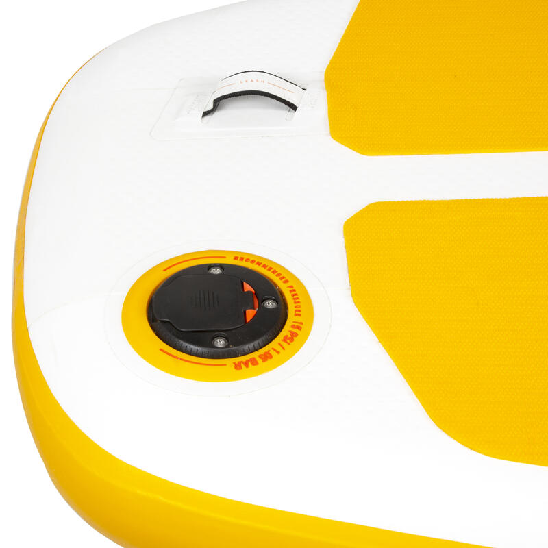 Prancha Insuflável de Stand Up Paddle Principiante Compacta S Amarelo/Branco