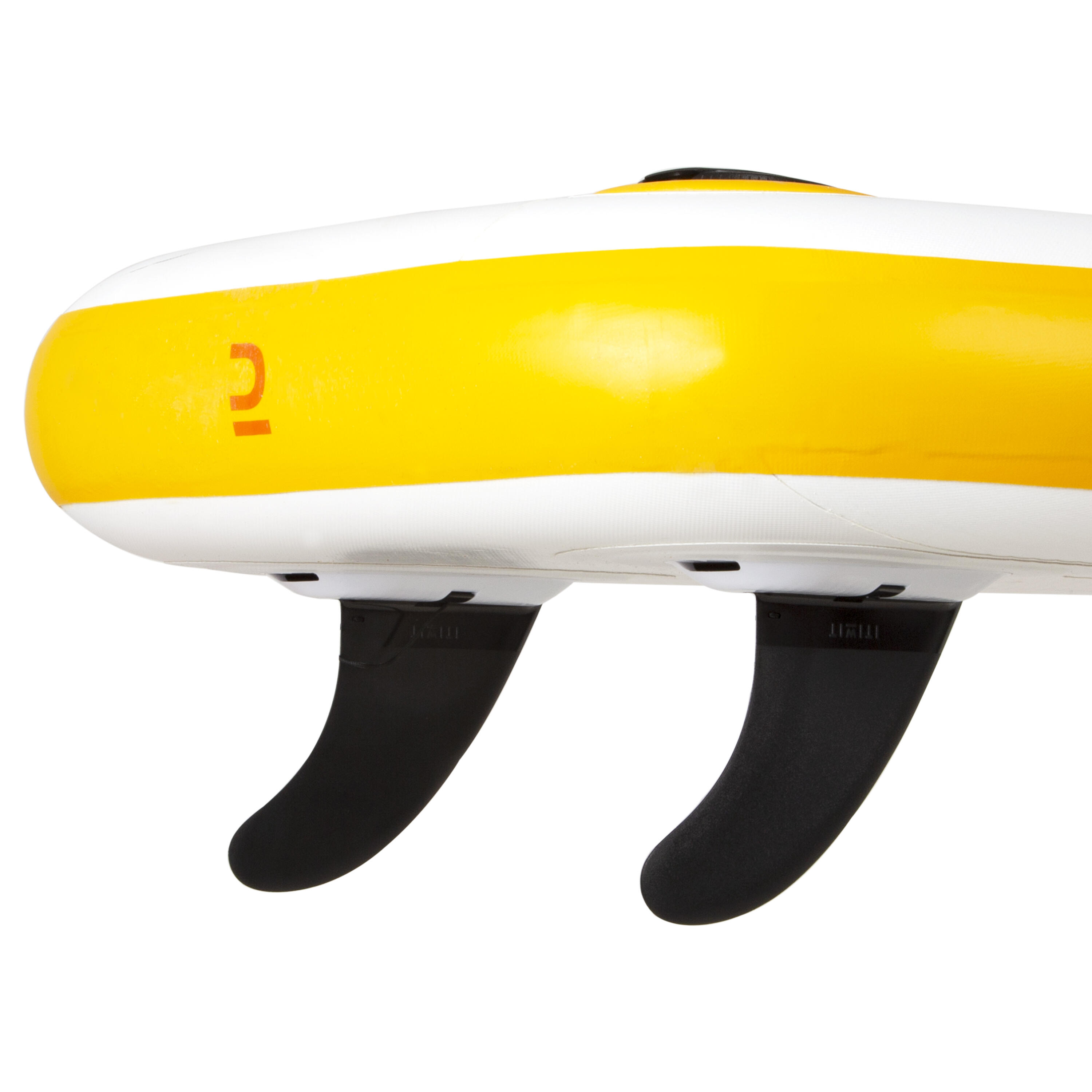 100 COMPACT 8FT (S) INFLATABLE STAND-UP PADDLEBOARD - YELLOW/WHITE (up to 60kg) 9/31