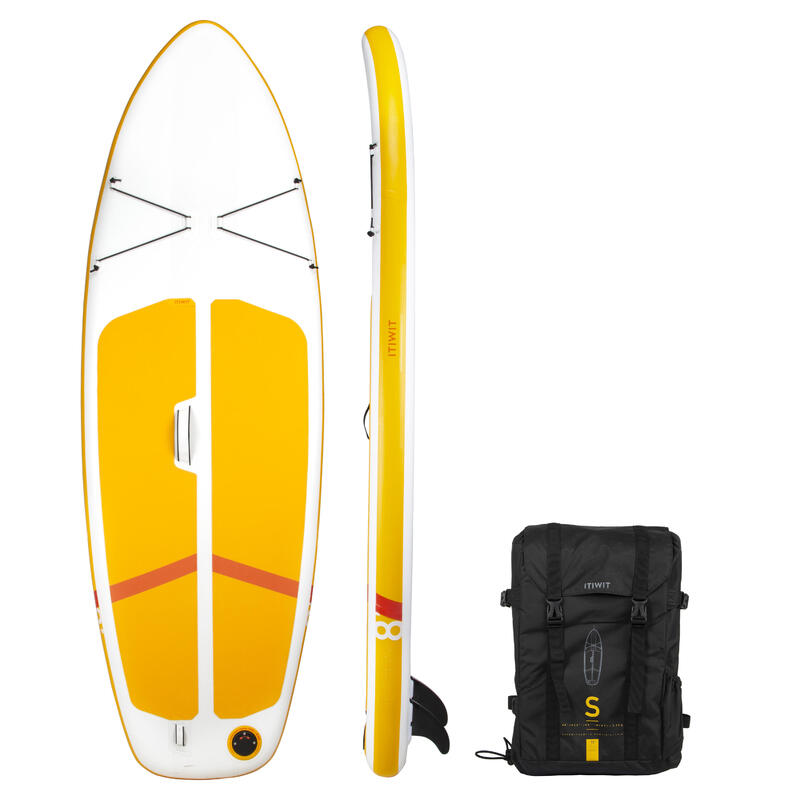 Opblaasbaar compact supboard | Beginners | 8 feet | Geel | S