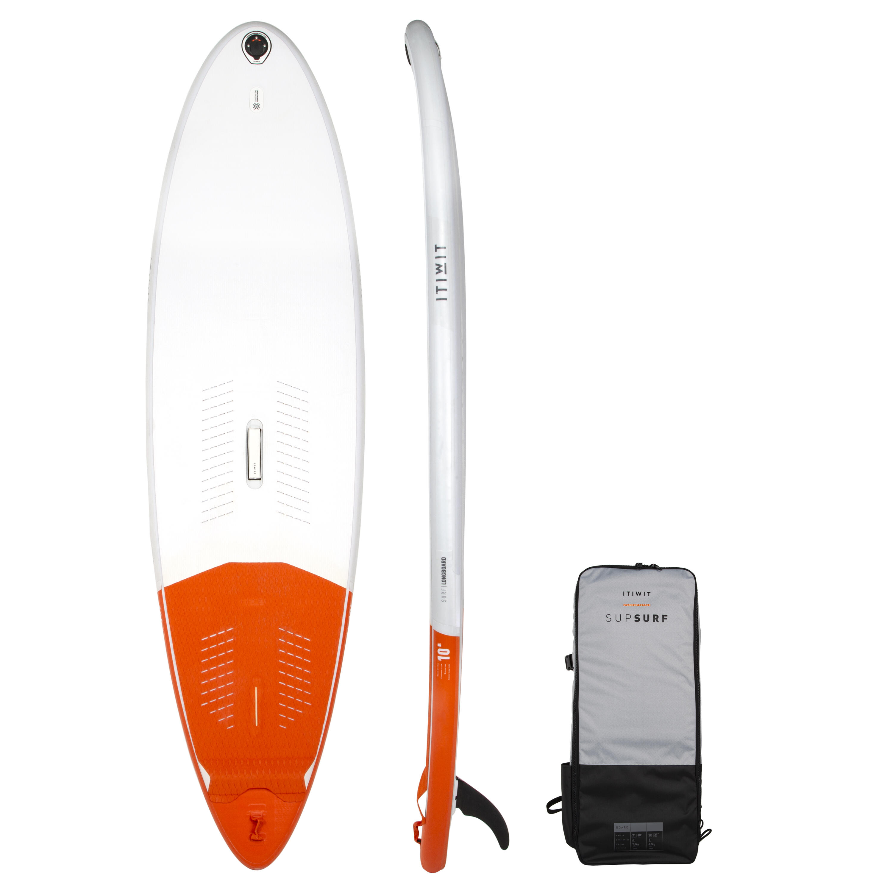 Stand up paddle gonflabil longboard surf 500 10′ 140 L Alb