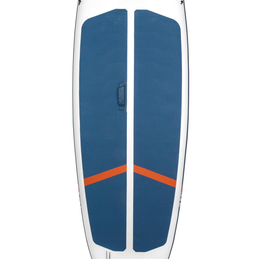 INFLATABLE COMPACT STAND-UP PADDLEBOARD L WHITE AND BLUE