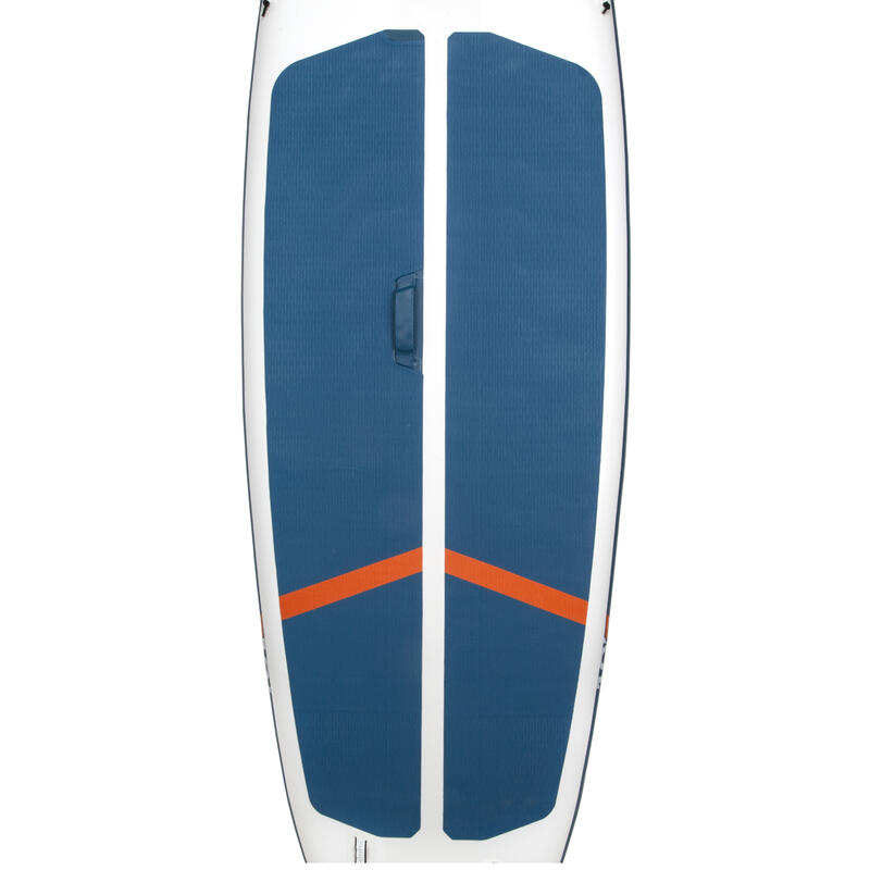Compact opblaasbaar supboard voor beginners L wit blauw