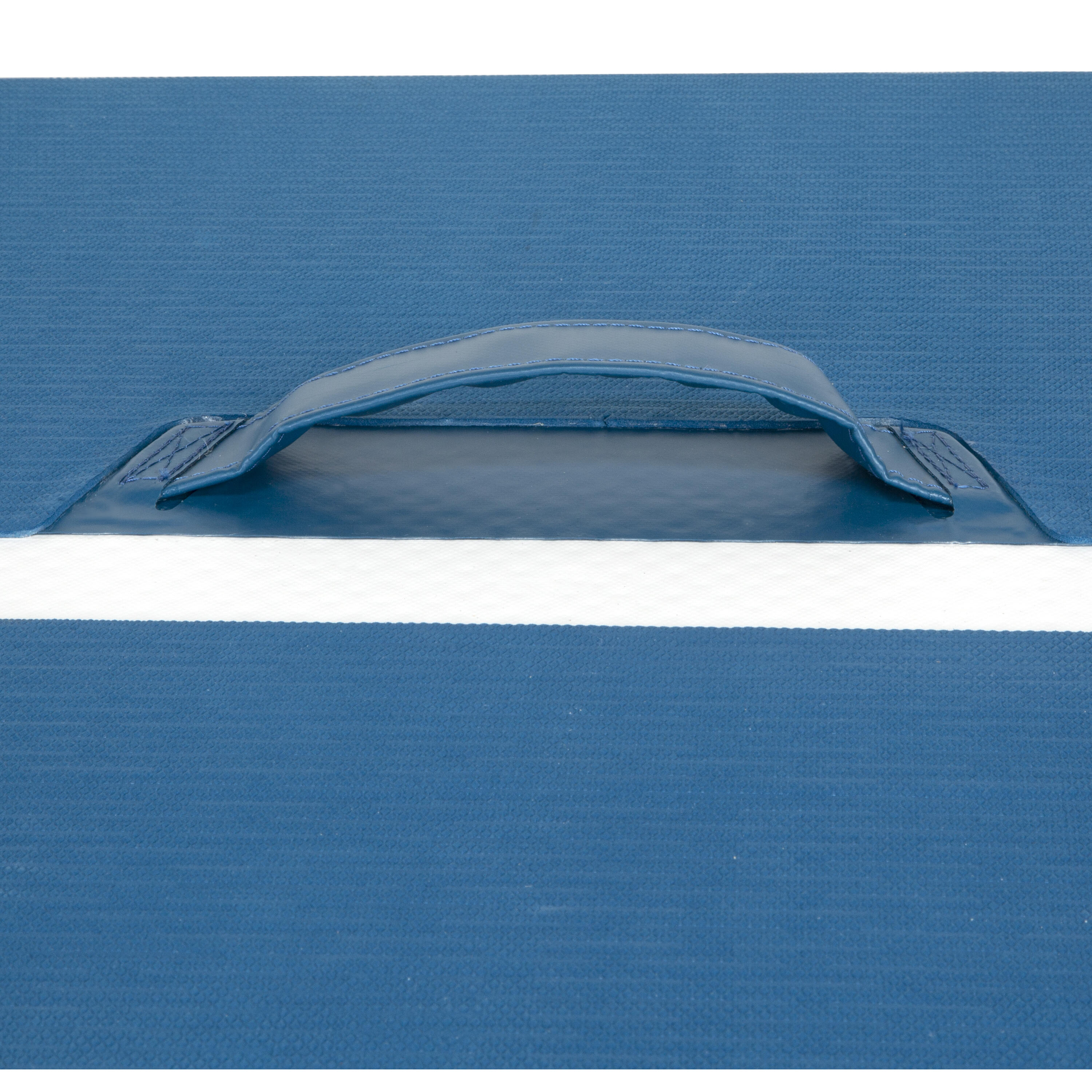 Ultra-compact, stable 10-foot stand-up paddle (130 kg max) in white and blue