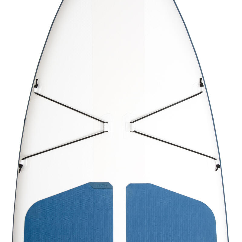 Uiterst compact en stabiel SUP board 10 ft (max.130 kg) wit en blauw