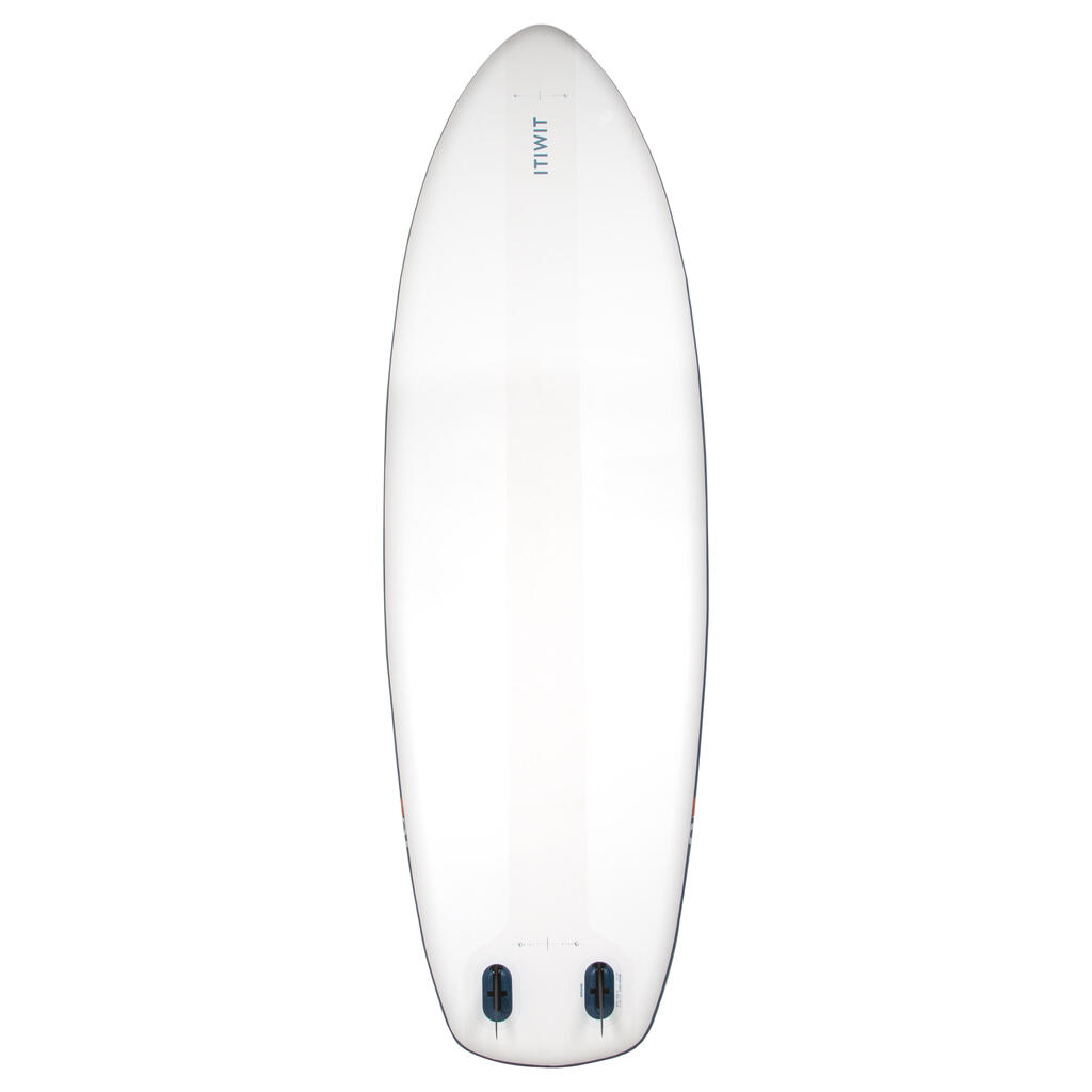 INFLATABLE COMPACT STAND-UP PADDLEBOARD L WHITE AND BLUE