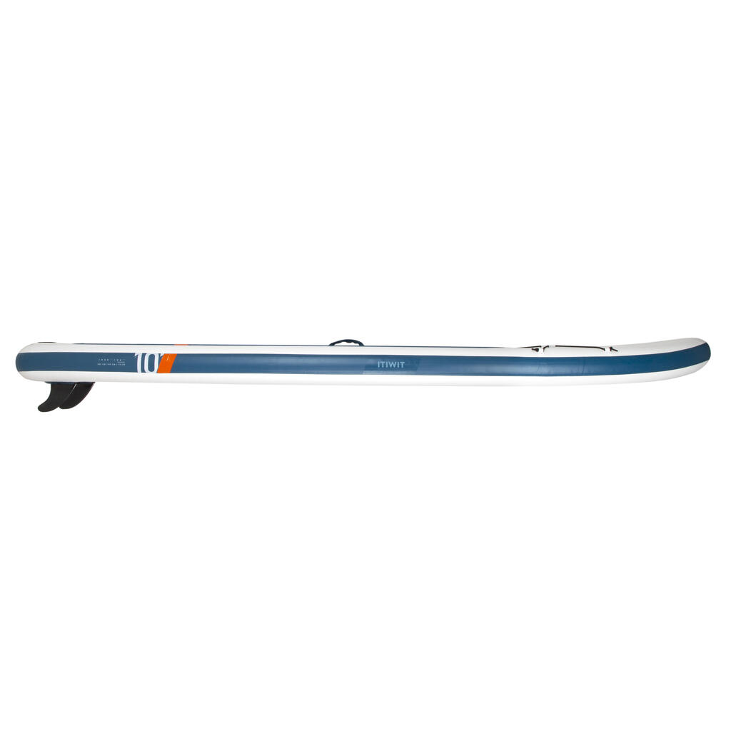 INFLATABLE COMPACT STAND-UP PADDLEBOARD L WHITE AND BLUE