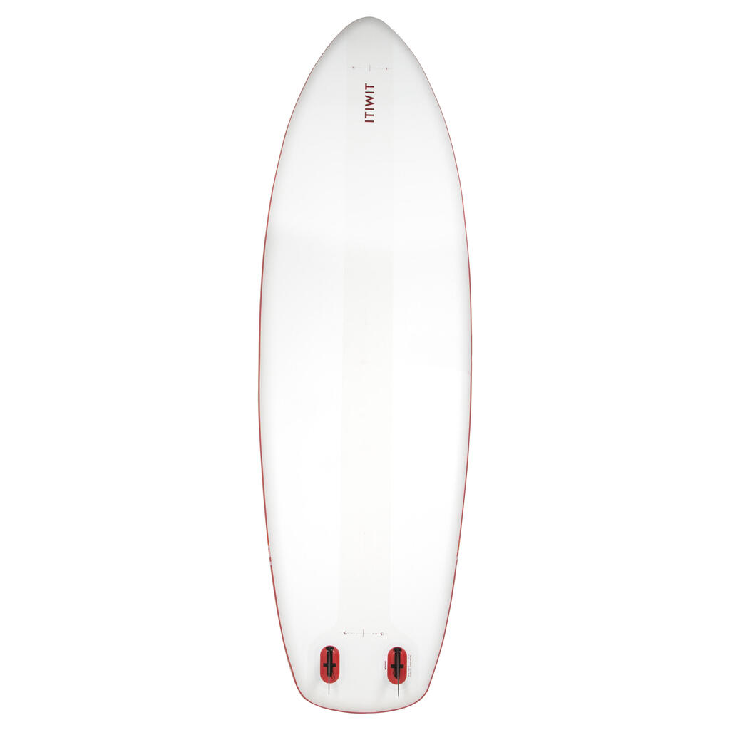 STAND UP PADDLE BLANCO ROJO SUPERCOMPACTO ESTABLE 10 PIES (130 KG MÁX.)