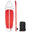 Stand up Paddle Board ultra kompakt und stabil 10 Fuß (max. 130 kg) - weiss/rot