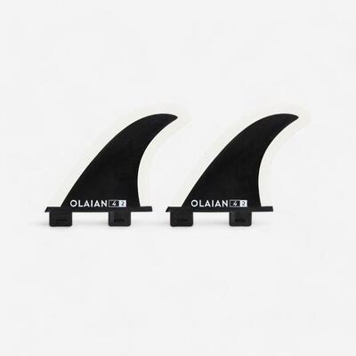 Finne seitlich Longboard 2er Set Soft Edge FCS1 System schwarz - 10 cm