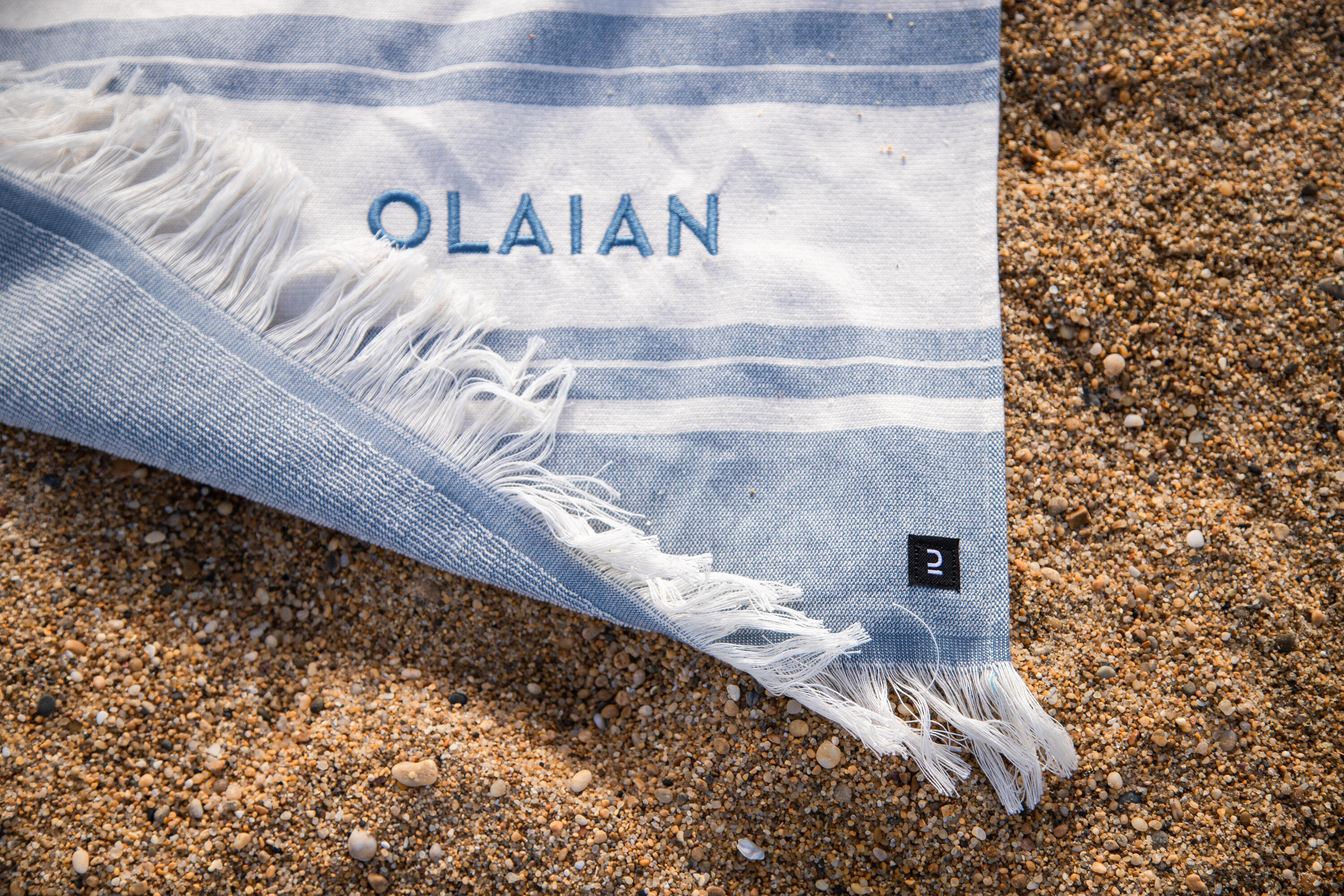 Toalha poncho de praia 190 x 190 cm - cinza azul 30/31
