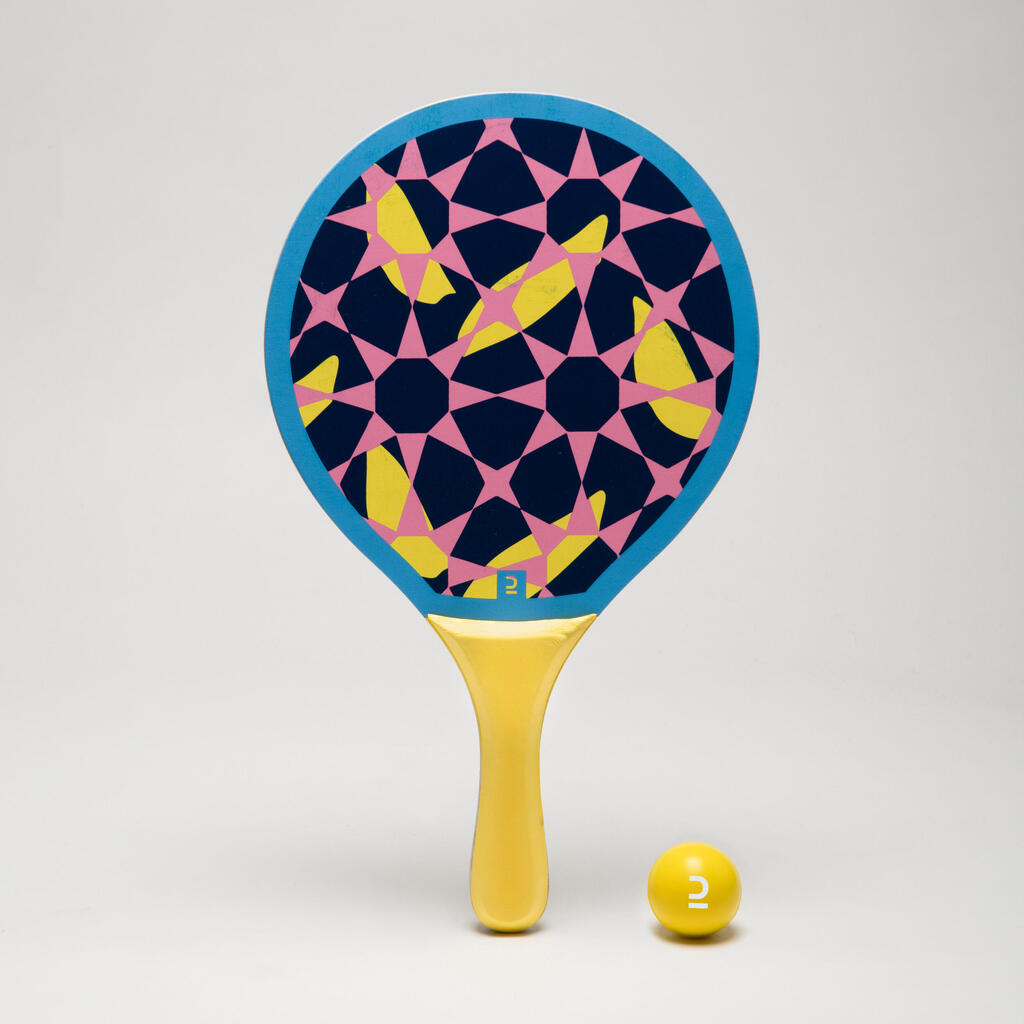 Set raquettes Beach Tennis WOODY RACKET ROUGE