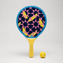 Plaj Tenisi Raket Seti - Mavi - Woody Racket_1