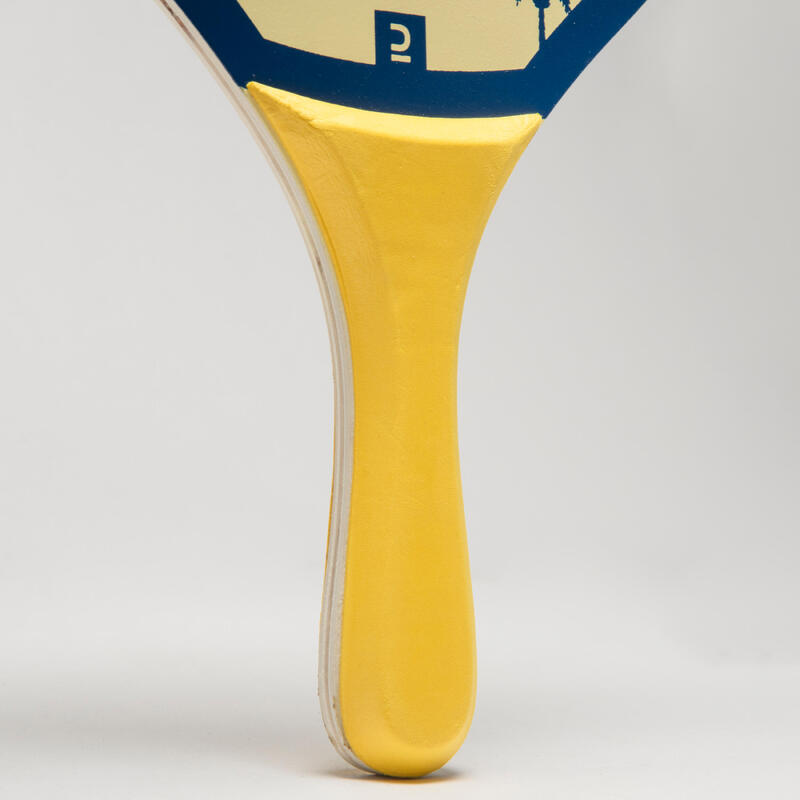 Plaj Tenisi Raket Seti - Sarı - Woody Racket