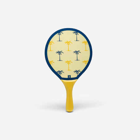 Set palas de tenis playa WOODY RACKET YELLOW