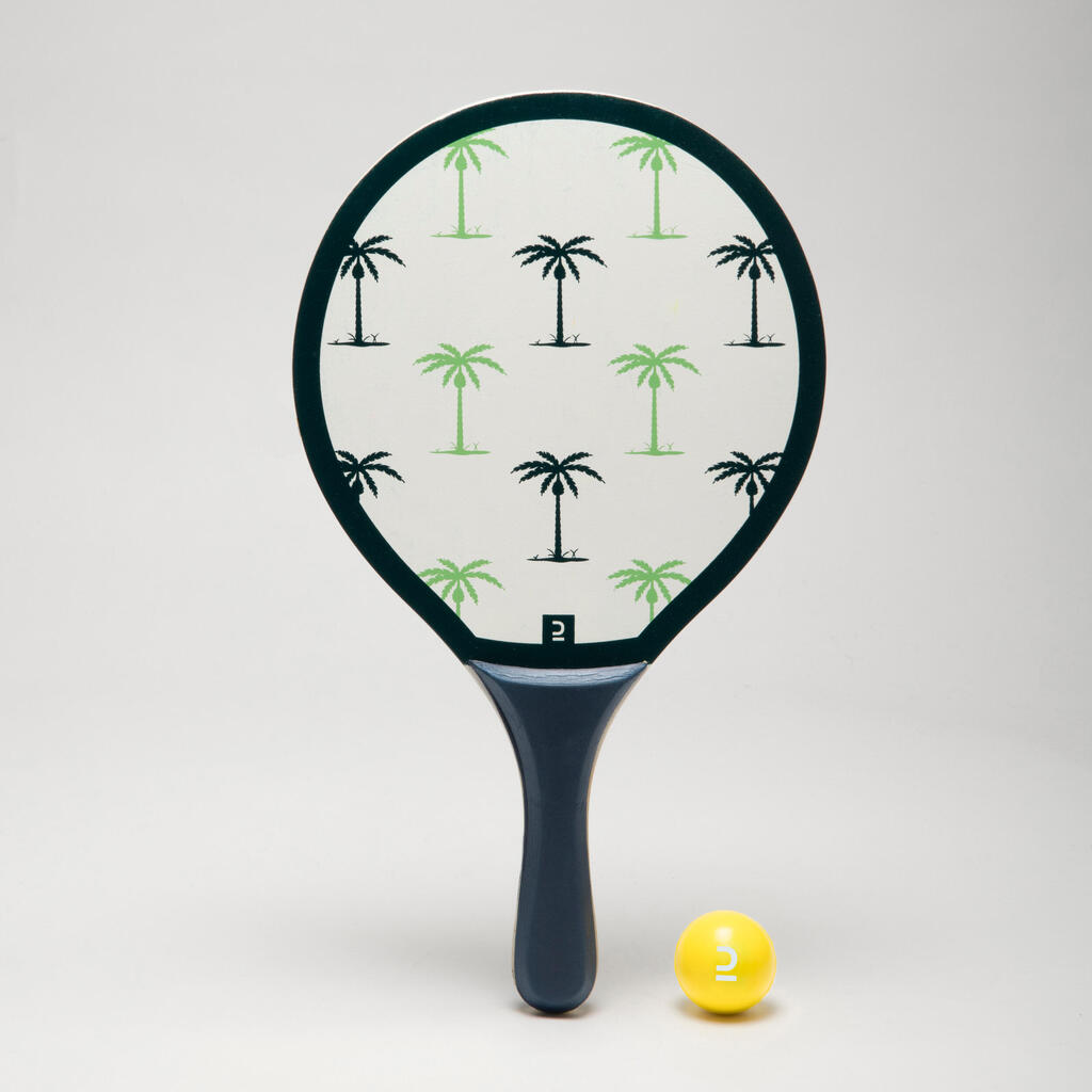 Set raquettes Beach Tennis WOODY RACKET YELLOW