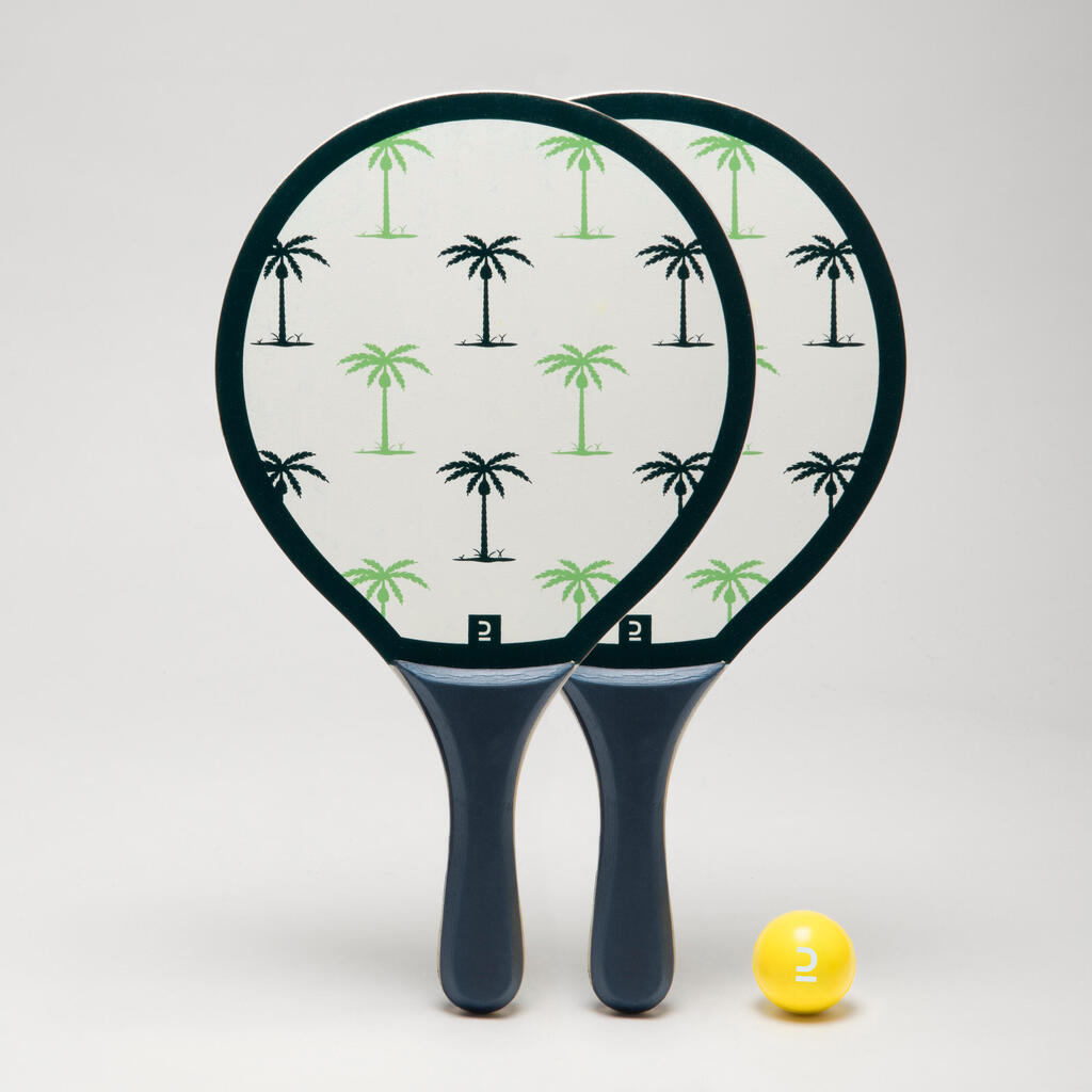 Set raquettes Beach Tennis WOODY RACKET YELLOW