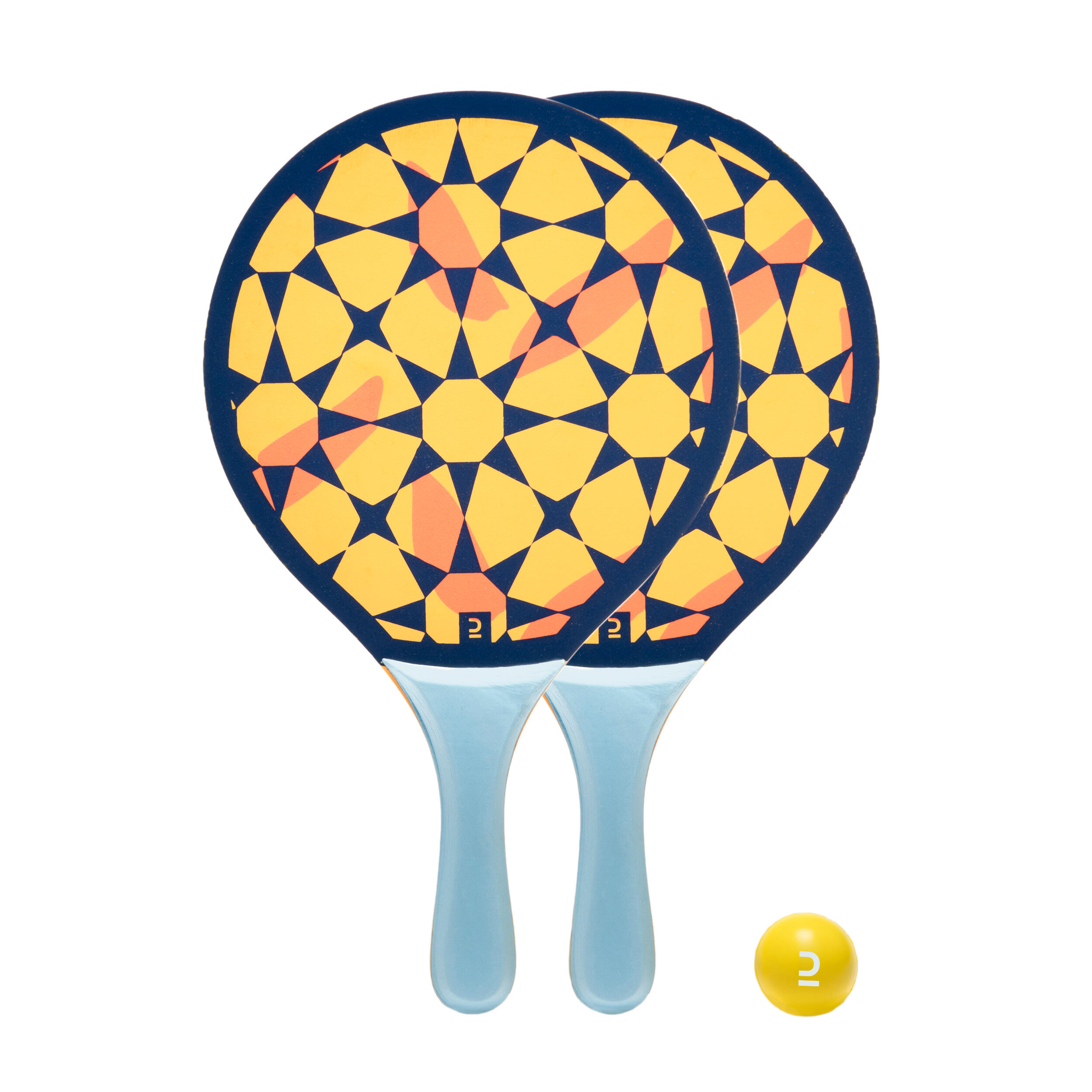 Beach Tennis Racket Set Woody Racket - Orange