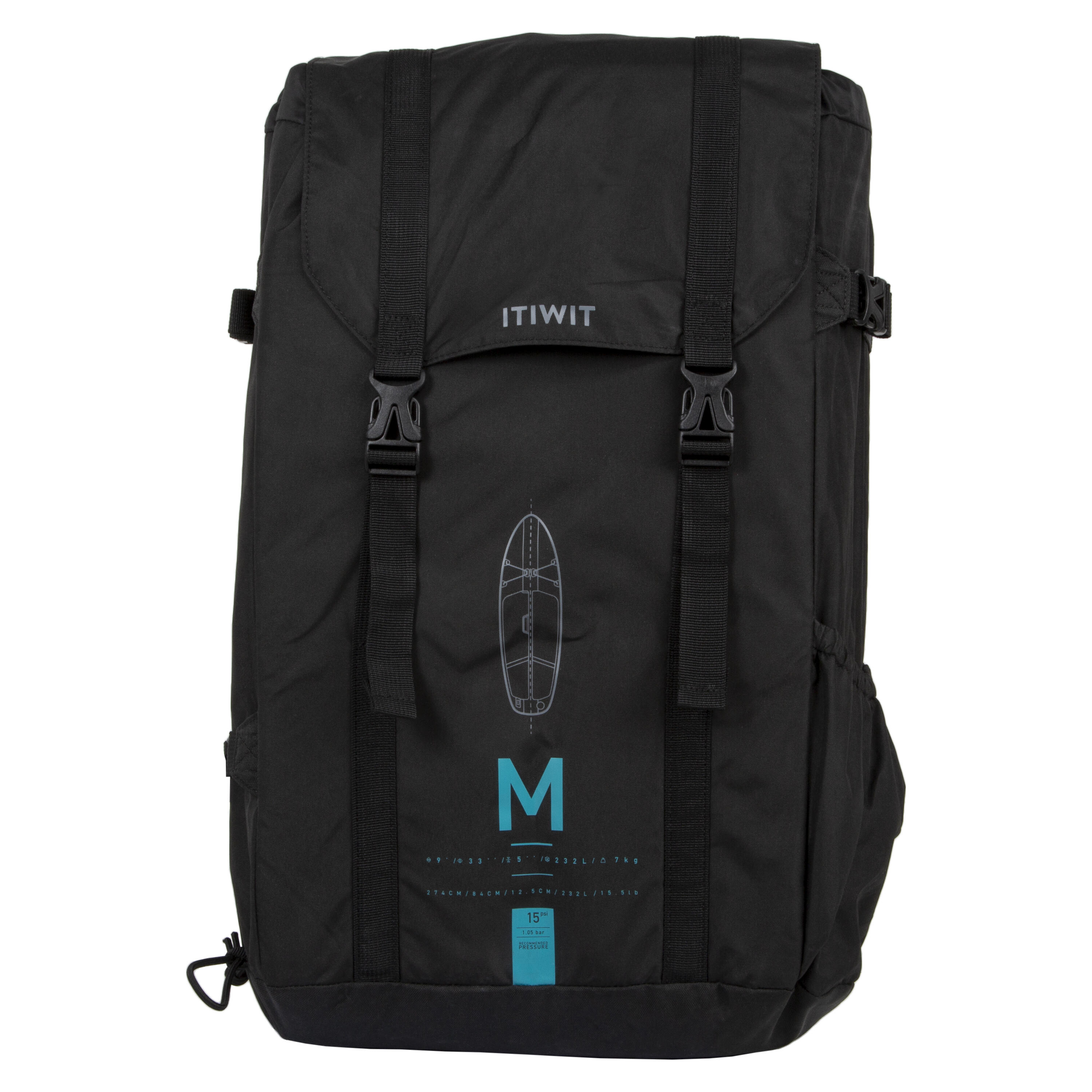 Itiwit - Sac A Dos De Transport Du Stand Up Paddle Gonflable Compact M Itiwit - Sac À Dos - Sav Sports D'eau - Noir - 40m - Decathlon