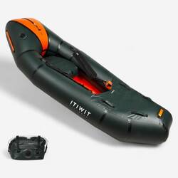 Inflatable river kayak Packraft 1-person TPU waterproof zip PR 500