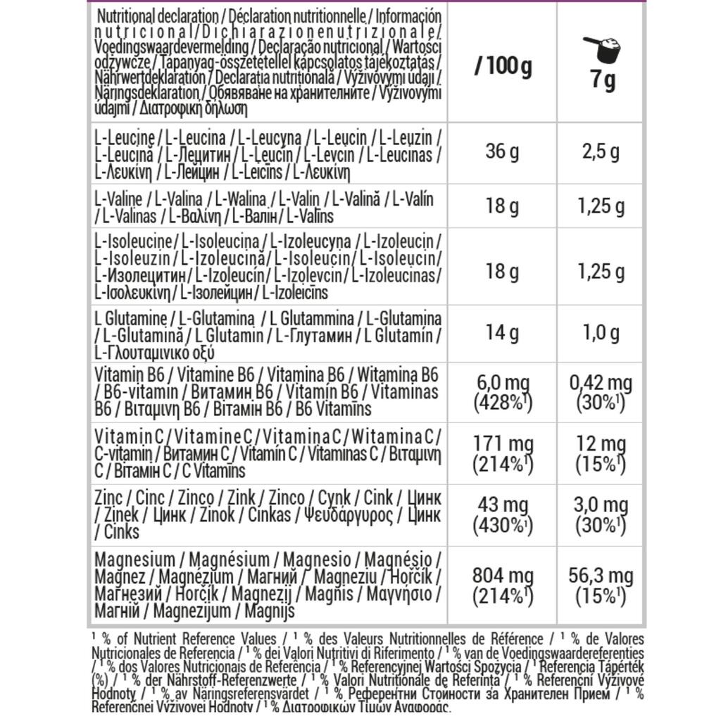 Veganske BCAA (2:1:1, 210 g, okus rdečega jagodičevja)