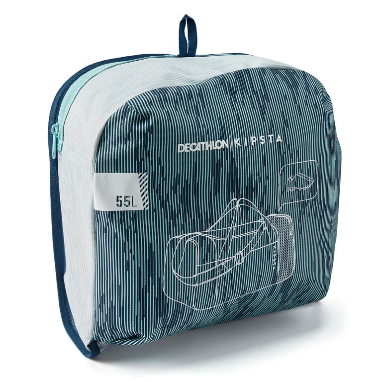 Turquoise Decathlon essential 55L sports bag