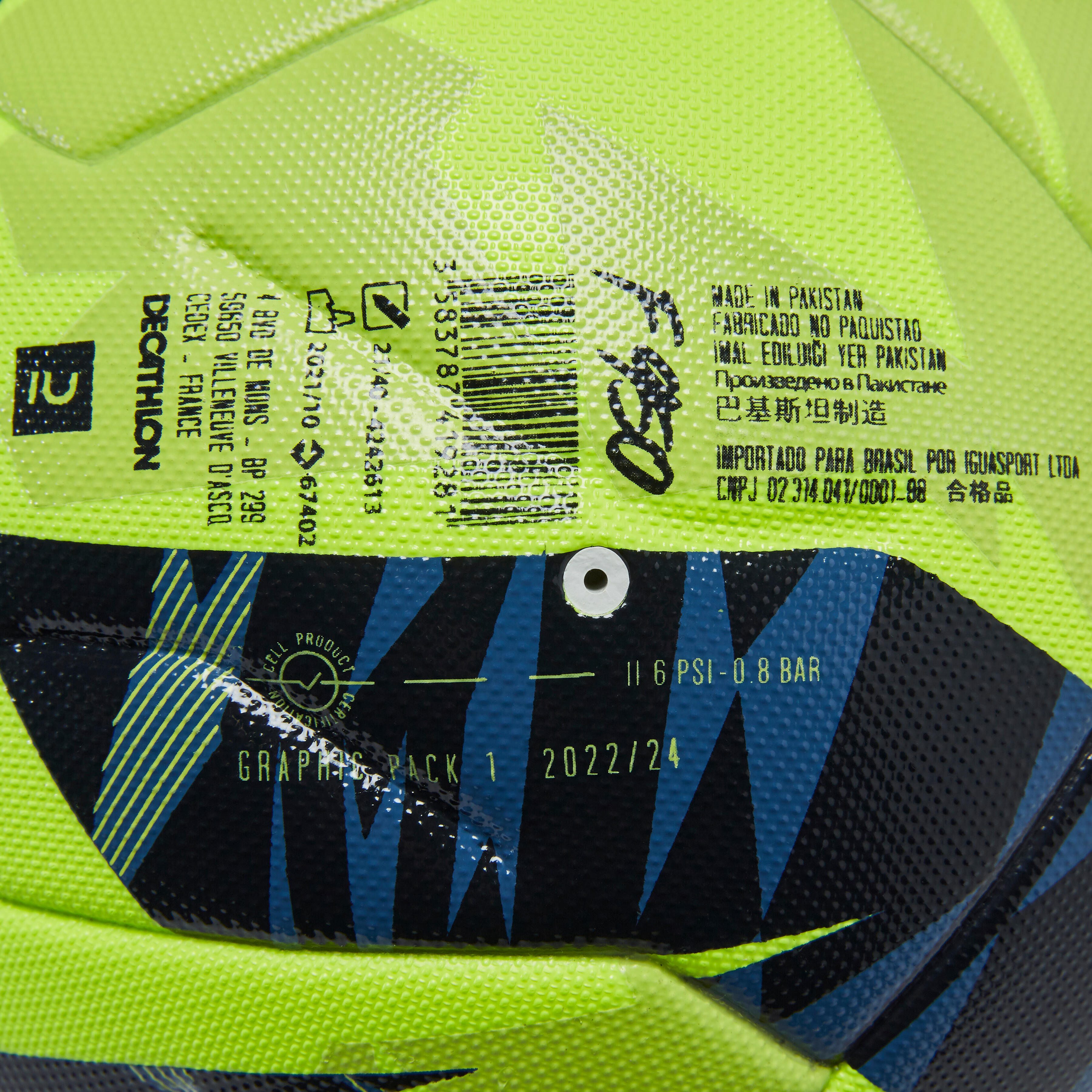 F 950 FIFA Quality Pro thermobonded soccer ball size 5 - Fluo lime yellow -  Kipsta - Decathlon