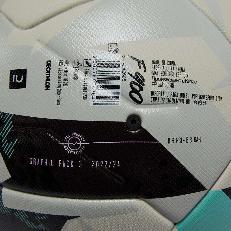 Thermobonded Size 5 Football FIFA Quality Pro F900 - Mint Green