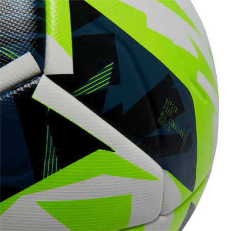 Termiškai klijuotas futbolo kamuolys „F900“, atitinkantis standartą „FIFA Quality Pro“, 5 dydžio, baltas, geltonas