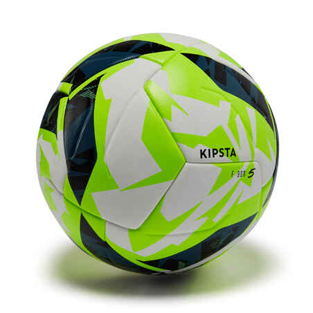 Termiškai klijuotas futbolo kamuolys „F900“, atitinkantis standartą „FIFA Quality Pro“, 5 dydžio, baltas, geltonas
