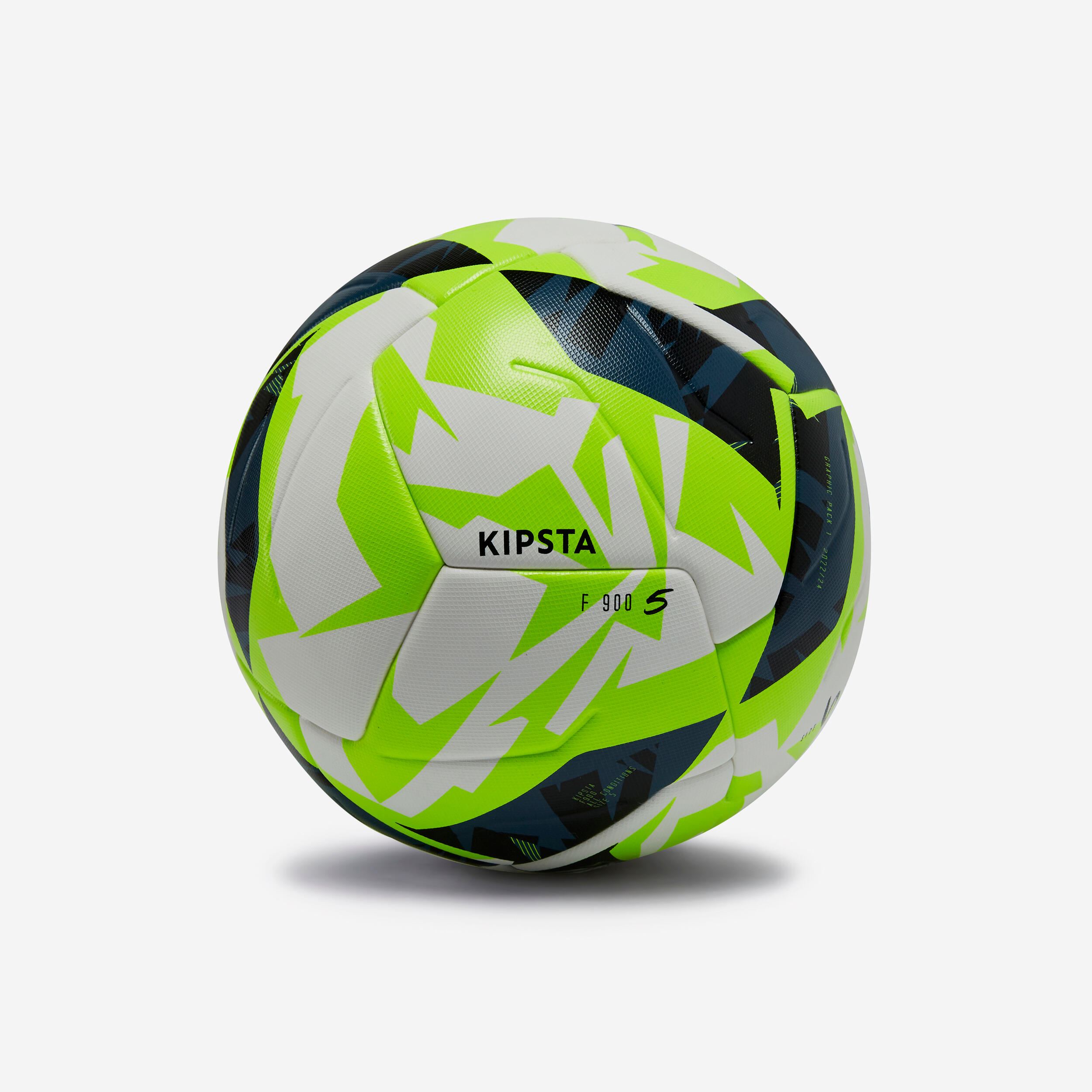 Kipsta Thermobonded Size 5 Football Fifa Quality Pro F900 - White/yellow