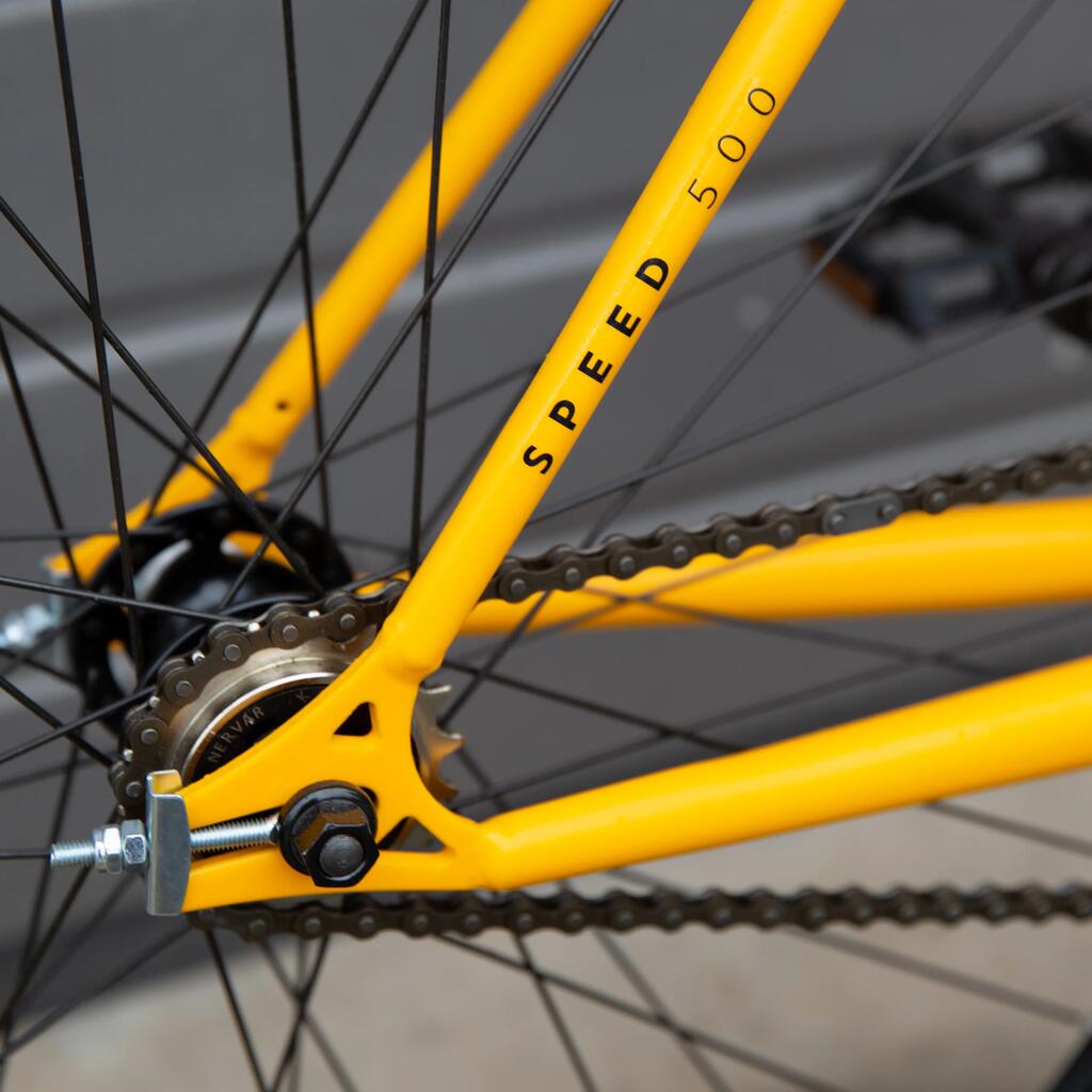 Gradski bicikl Single Speed 500 tamnosivi