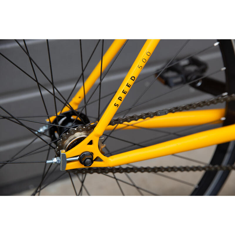 Městské kolo Single Speed 500 žluté 