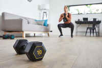 10 kg Cross Training & Weight Training Hexagonal Dumbbell - Black