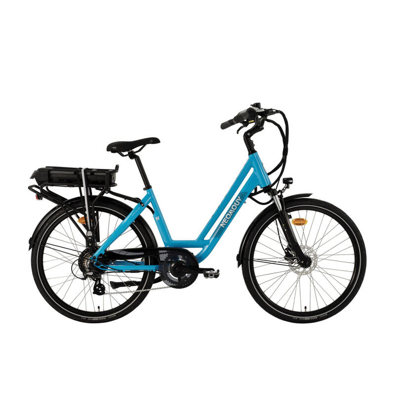 Vélo ville électrique - NEOMOUV Carlina Hydraulique - Cyan