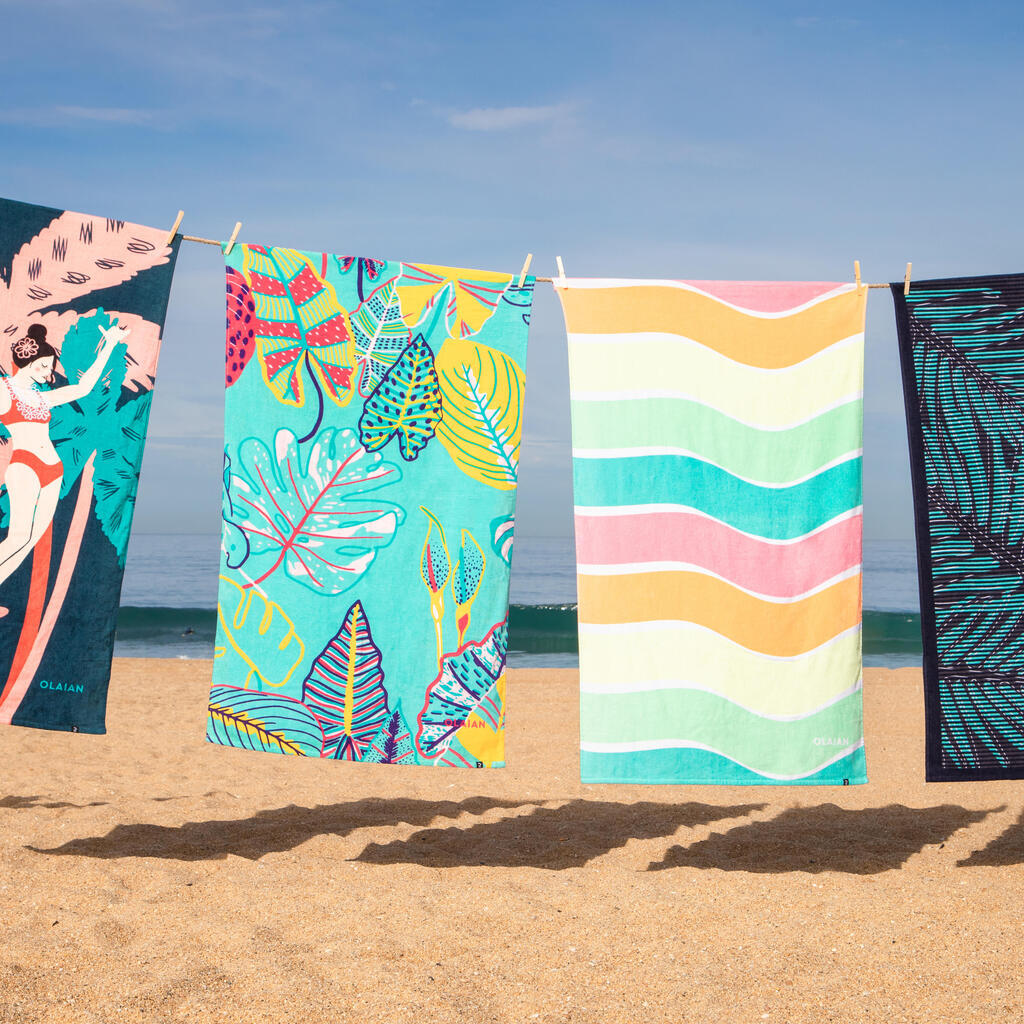 Serviette de plage 145 x 85 cm - Ikat multicolore