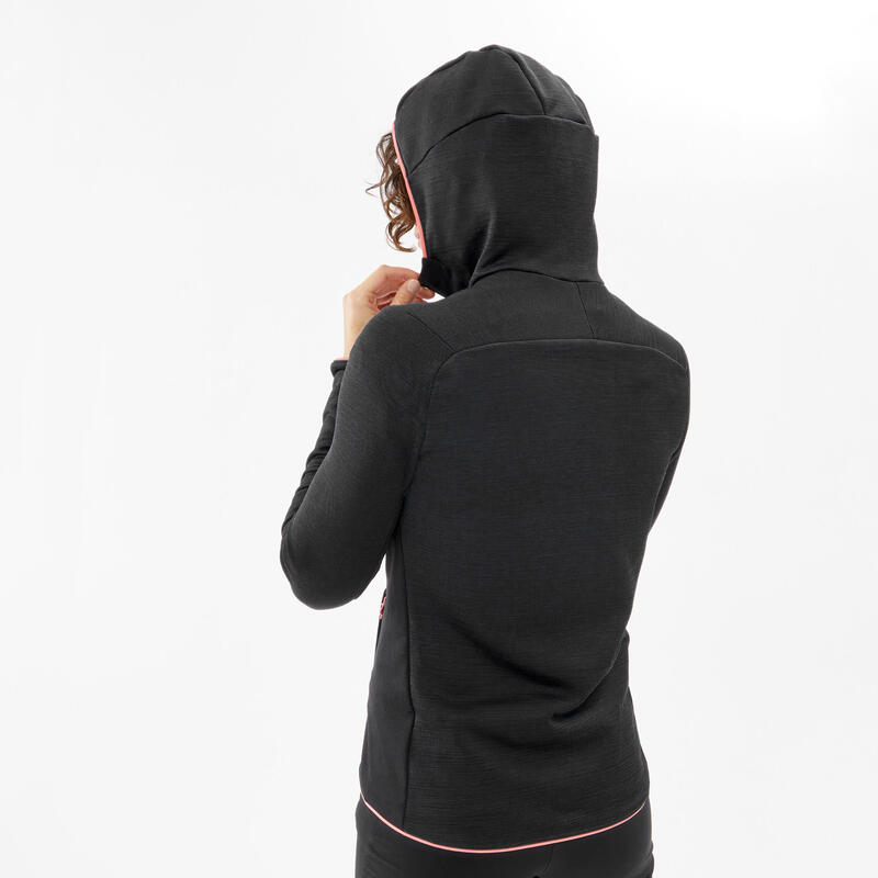 Dun fleece vest voor wandelen dames MH520 Light zwart