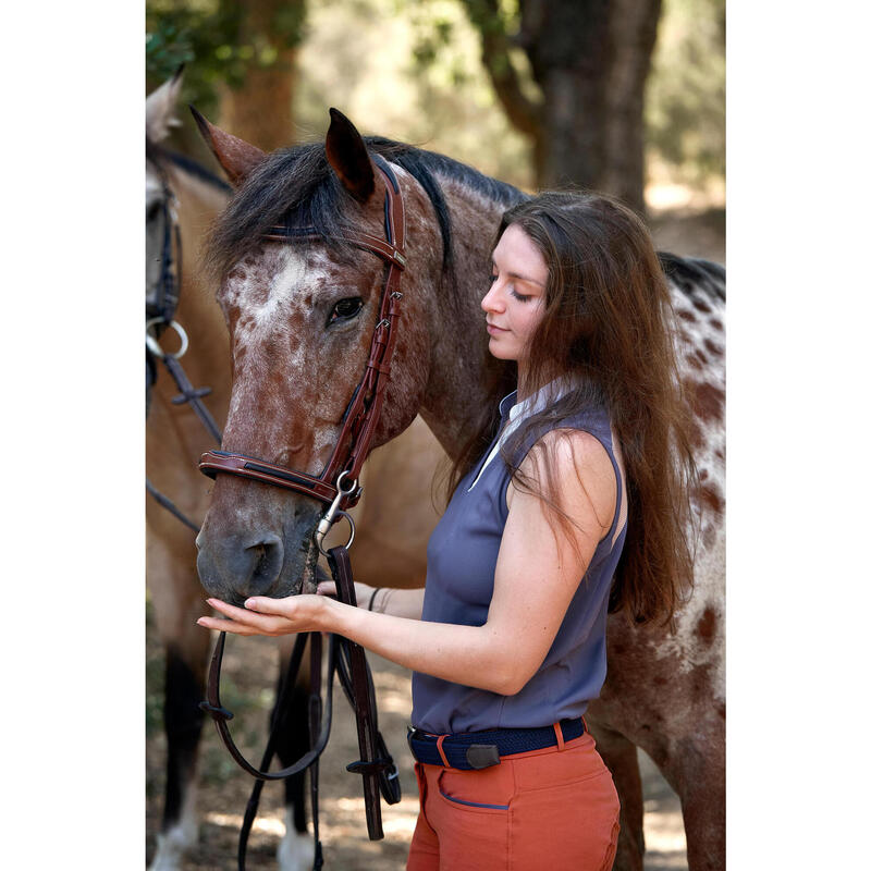 Débardeur équitation femme 500 MESH violet