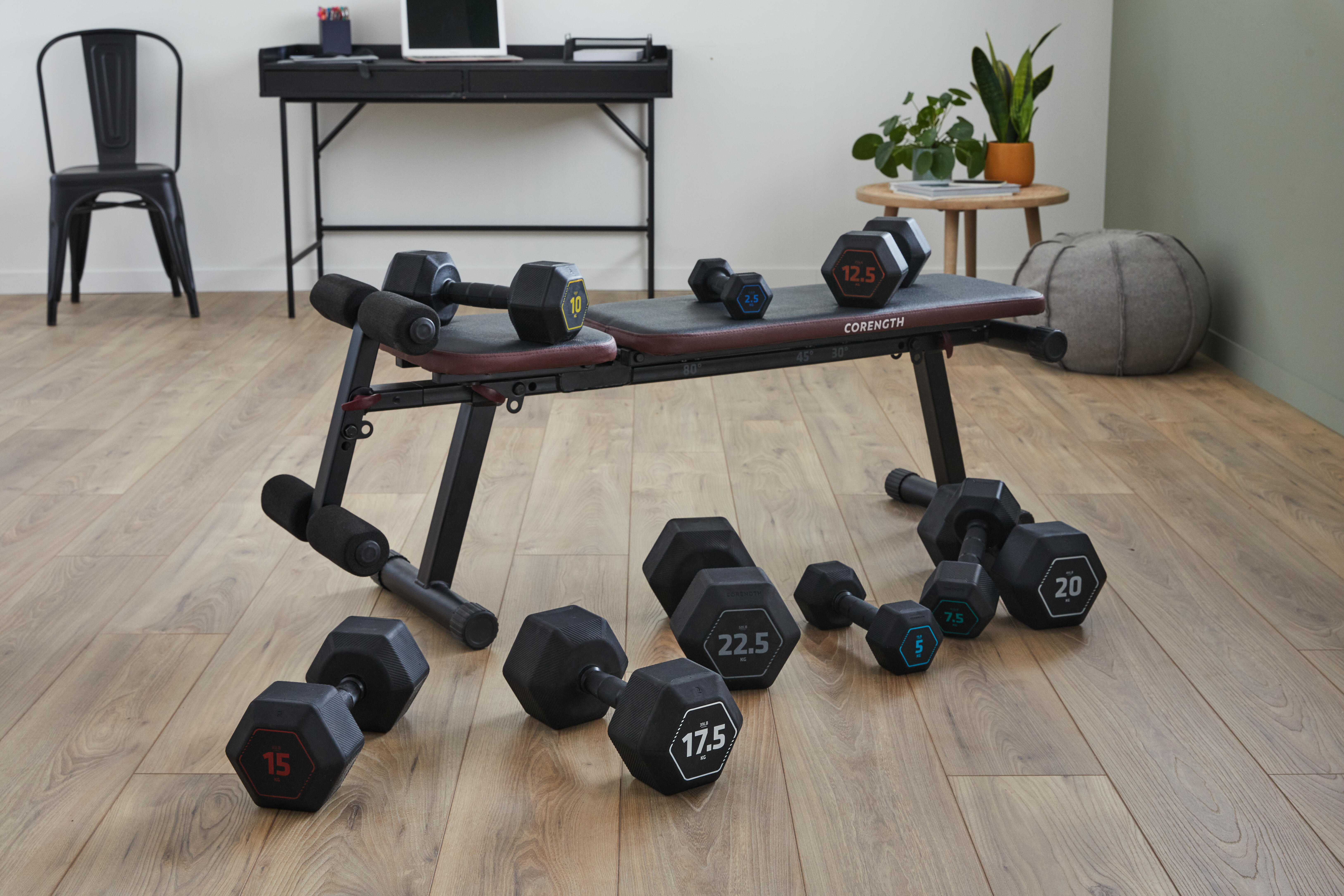 2.5 kg Cross-Training Hex Dumbbell - Black - CORENGTH