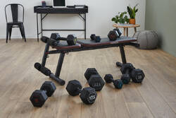 Cross Training And Bodybuilding Hex Dumbbell 15 kg - Black