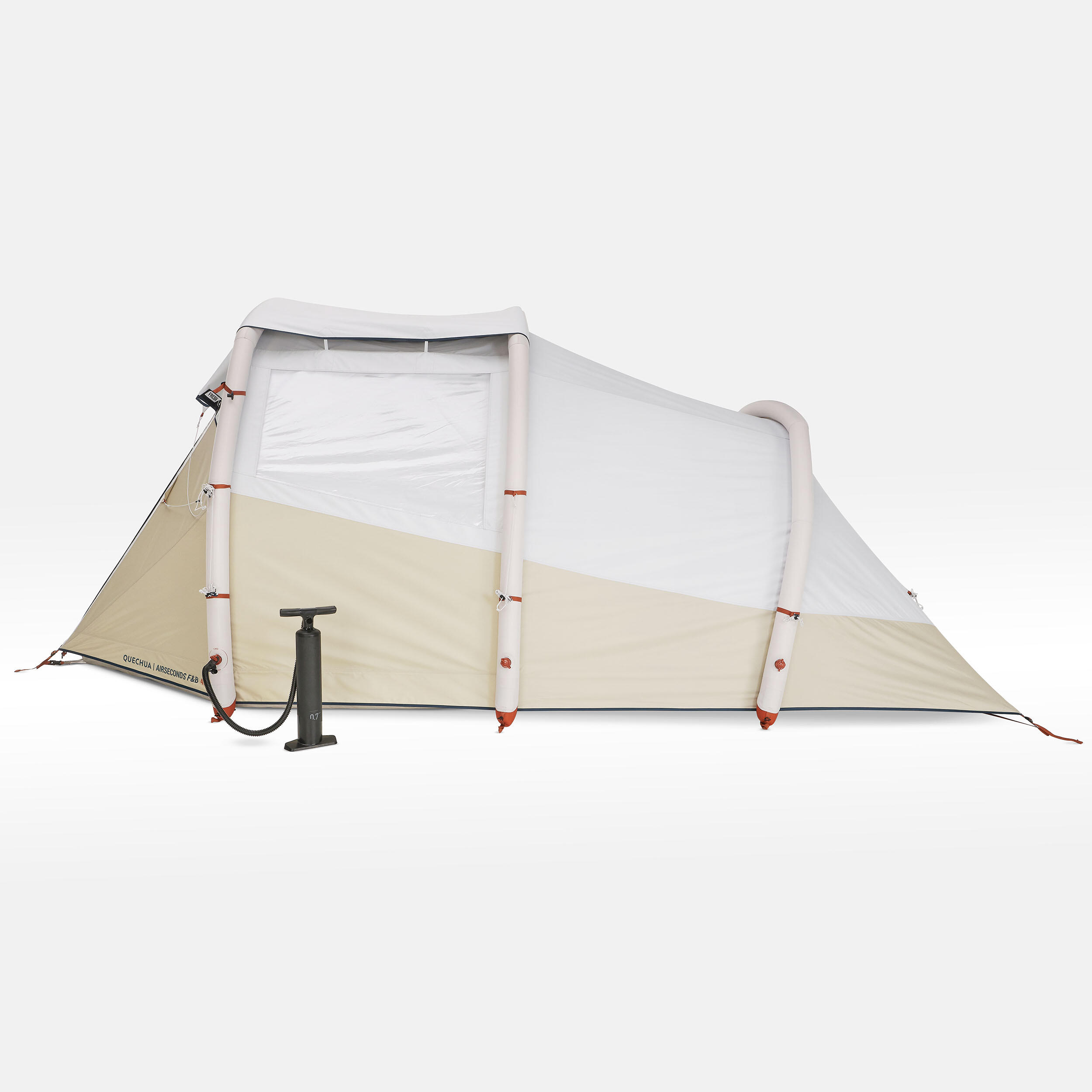 Inflatable 4-person camping tent, Air Seconds 4.1 Fresh & Black