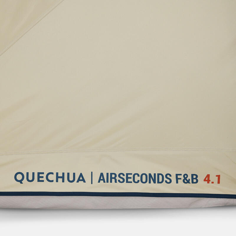 Namiot kempingowy dmuchany Quechua Air Second 4.1 F&B 4-osobowy, 1 sypialnia