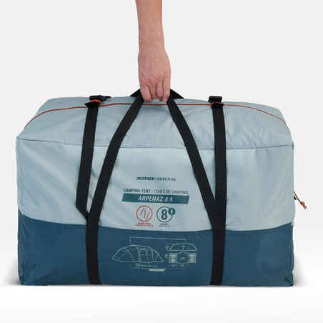 Camping tent with poles - Arpenaz 8.4 - 8 Person - 4 Bedrooms