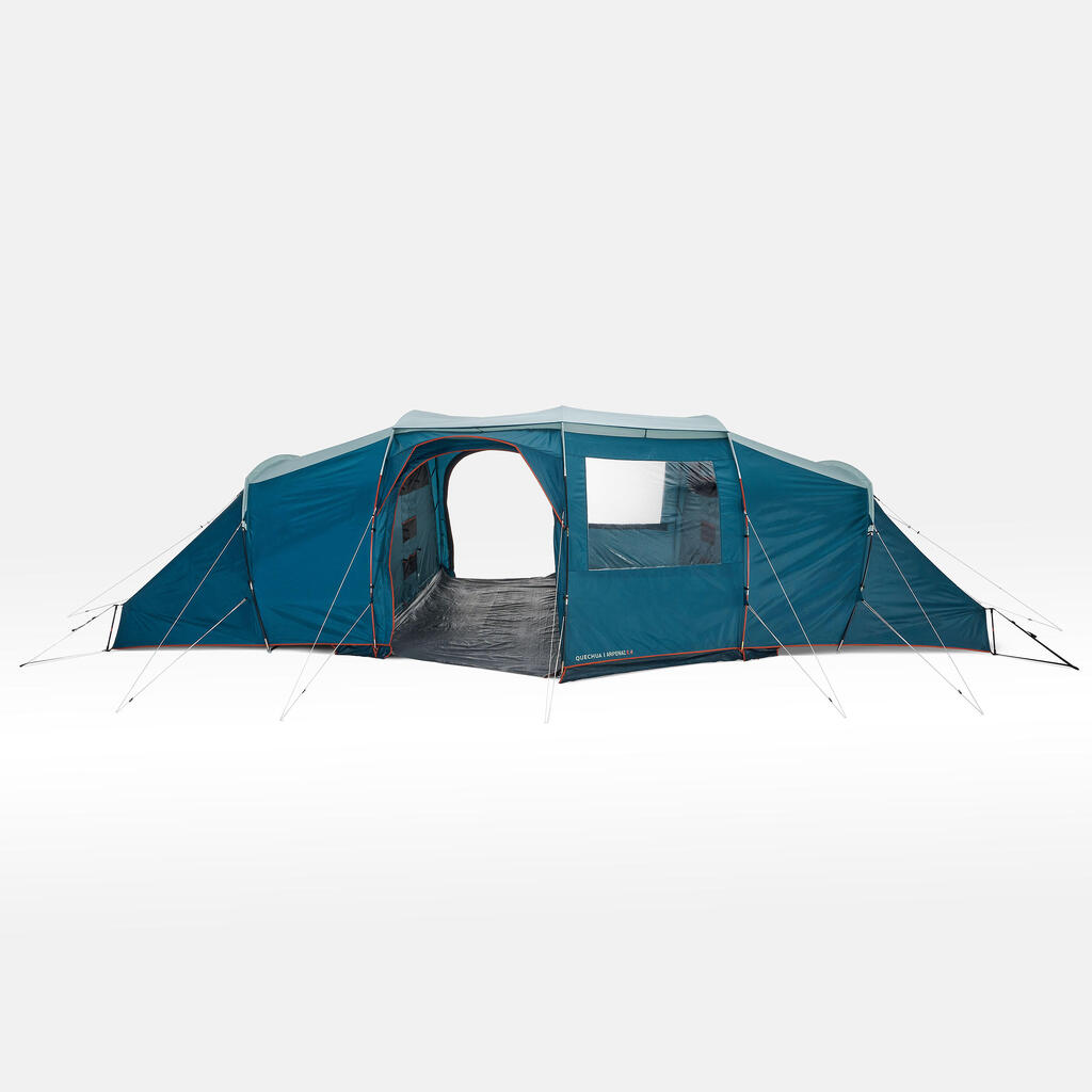 Camping tent with poles - Arpenaz 8.4 - 8 Person - 4 Bedrooms